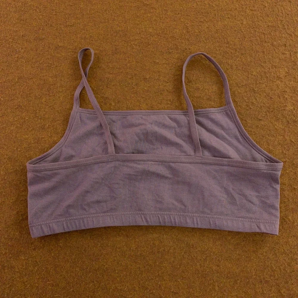 Hanes Girls XL Purple Cotton Blend Spaghetti Strap Comfort Bralette HFA001 New